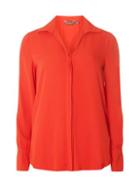 Dorothy Perkins *tall Red Long Sleeve Shirt