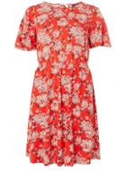 Dorothy Perkins Red Blossom Fit And Flare Dress