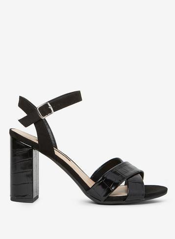 Dorothy Perkins Black 'serena' Block Heel Sandals