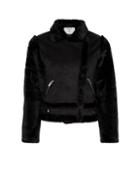 Dorothy Perkins Petite Black Shearling Jacket