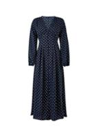 *only Navy Blue Long Sleeve Swing Dress
