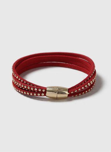 Dorothy Perkins Studded Suede Wrap Bracelet