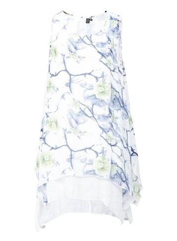 Dorothy Perkins *white Floral Longline Top