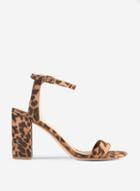 Dorothy Perkins Wide Fit Leopard Print Block Heeled Sandals