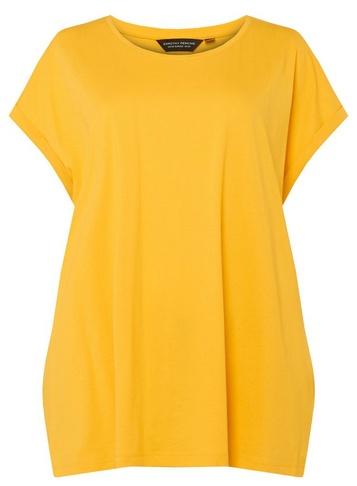 Dorothy Perkins *dp Curve Ochre Roll Sleeve Top