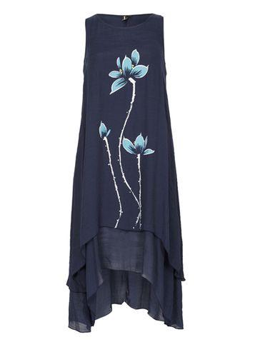 Dorothy Perkins *izabel London Navy Floral Print Skater Dress