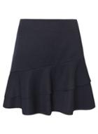 Dorothy Perkins Petite Blue Spot Ruffle Skirt