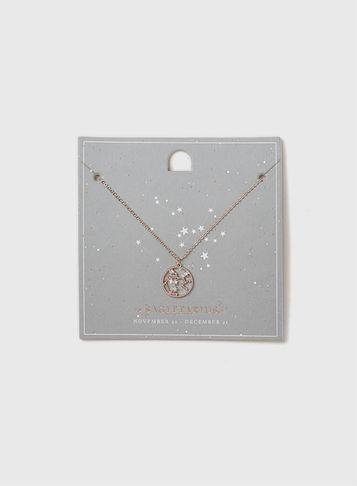 Dorothy Perkins Rose Gold Look Sagittarius Horoscope Necklace