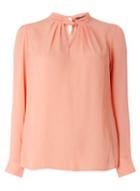 Dorothy Perkins Coral Twist Neck Blouse