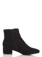 *quiz Wide Fit Black Block Heel Ankle Boots