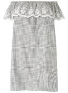 Dorothy Perkins *dp Curve Black Gingham Embroidered Shift Dress