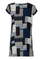 *izabel London Blue Patchwork Print Dress