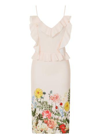 Dorothy Perkins *girls On Film Nude Print Shift Dress