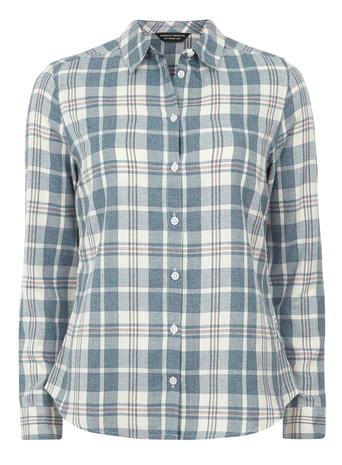 Dorothy Perkins Blue Textured Check Shirt