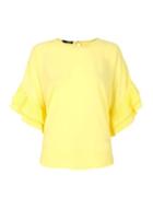 Dorothy Perkins *quiz Pleated Sleeve Dip Hem Top