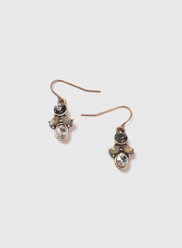 Dorothy Perkins Multi Rhinestone Drop Earrings