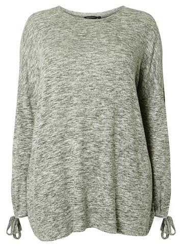 Dorothy Perkins *dp Curve Grey Bow Detail Jumper