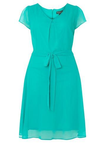 Dorothy Perkins *billie & Blossom Curve Green Chiffon Skater Dress