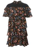 *vero Moda Black Mesh Floral Shift Dress