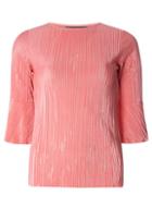 Dorothy Perkins Coral Flutter Sleeve Plisse Top