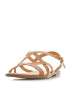 Dorothy Perkins *head Over Heels By Dune Tan Lima Ladies Flat Sandals