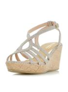 Dorothy Perkins *head Over Heels By Dune Gold 'kimmi' Wedge Sandals