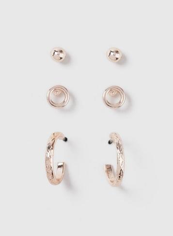 Dorothy Perkins Silver Stud And Hoop Earrings Pack