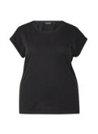 Dorothy Perkins *dp Curve Black Roll Sleeve T-shirt