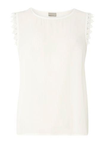 Dorothy Perkins *vero Moda White Frill Shell T-shirt