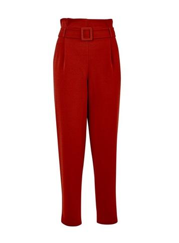 Dorothy Perkins Rust Belt Paperbag Trousers