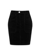 Dorothy Perkins Black Cord Mini Skirt