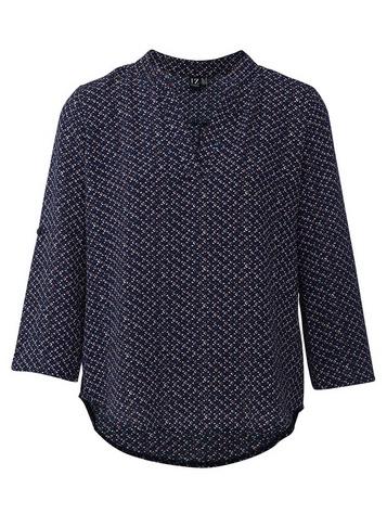 *izabel London Navy Geometric Print Blouse