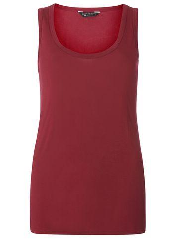 Dorothy Perkins Oxblood Viscose Vest
