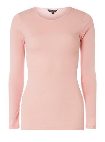 Dorothy Perkins Pink Long Sleeve Crew Neck Top