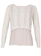 Dorothy Perkins *izabel London Grey Layered Knitted Top