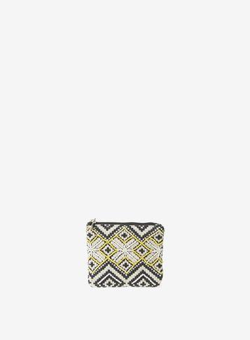 Dorothy Perkins Monochrome Beaded Aztec Purse