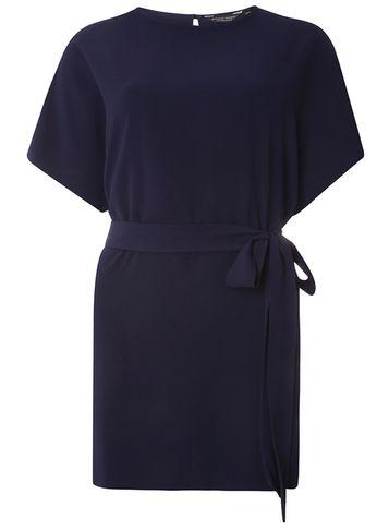 Dorothy Perkins Navy Tie Waist Tunic