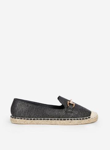 Dorothy Perkins Wide Fit Black Capri Espadrilles