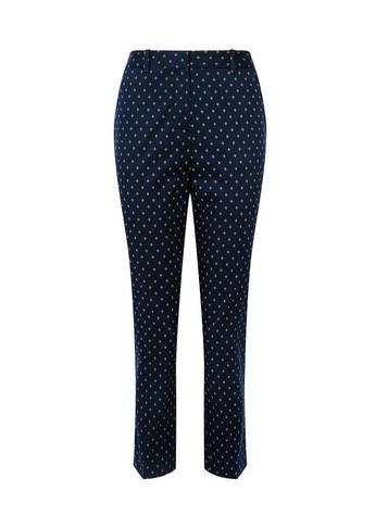 Dorothy Perkins Navy Hetty Tile Print Ankle Grazer Trousers