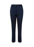 Dorothy Perkins Navy Hetty Tile Print Ankle Grazer Trousers
