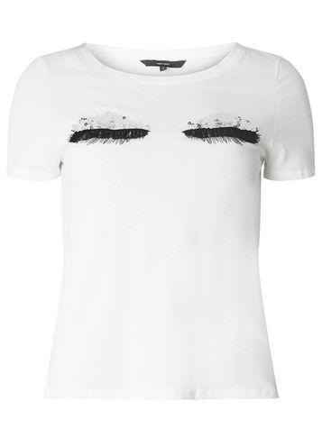 Dorothy Perkins *vero Moda White Glitter Eyelash T-shirt
