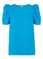 Dorothy Perkins *tall Turquoise Blue Puff Sleeve Top