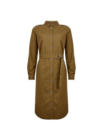 *only Khaki Utility Shirt Dress
