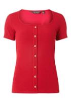 Dorothy Perkins Berry Red Button Top