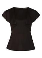 Dorothy Perkins Black Ruffle Peplum Top