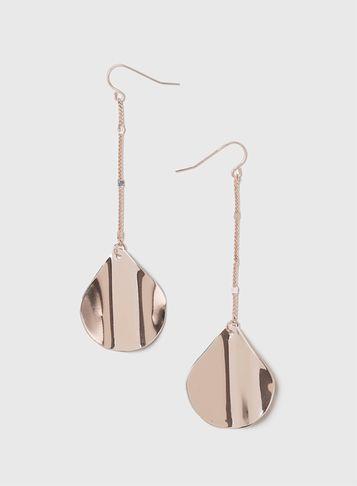 Dorothy Perkins Rose Gold Shape Drop Earrings