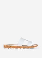Dorothy Perkins White 'juju' Leather Comfort Sandals