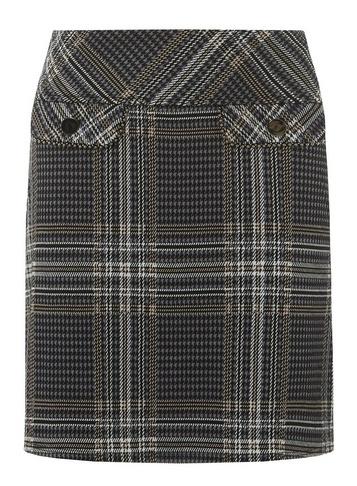 Dorothy Perkins Grey Checked Detail Mini Skirt