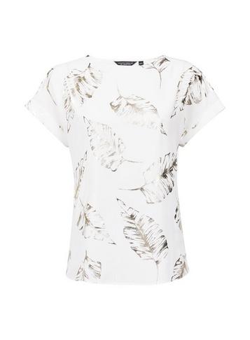 Dorothy Perkins Ivory Foil T-shirt