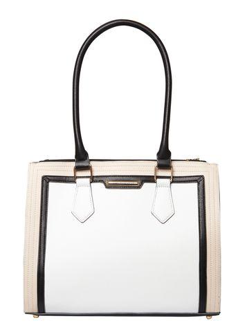 Dorothy Perkins Black Mix Double Zip Tote Bag